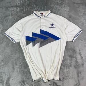 VTG 90s ALL Apparel Dallas Cowboys retro sportswear graphic polo shirt mens L